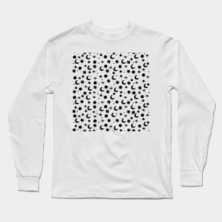 Cosmis space in black and white Long Sleeve T-Shirt